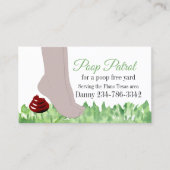 Funny Dog Clean-up Visitekaartje (Voorkant)