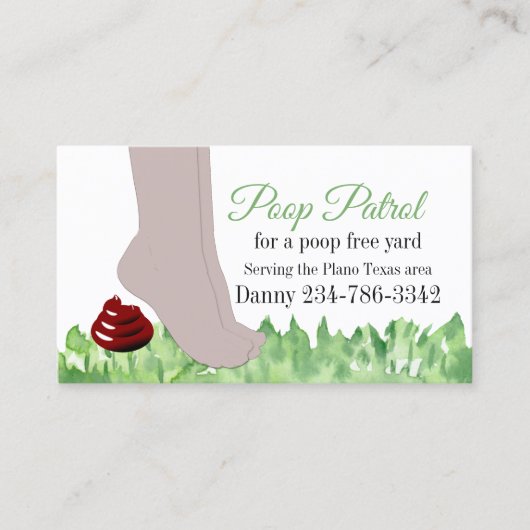Funny Dog Clean-up Visitekaartje (Voorkant)
