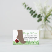 Funny Dog Clean-up Visitekaartje (Staand voorkant)