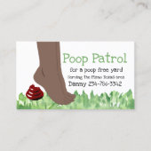 Funny Dog Clean-up Visitekaartje (Voorkant)
