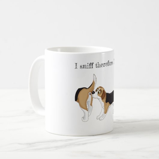 Funny Dog Coffee Mok (Voorkant links)