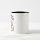 Funny Dog & Coffee Quote Mug Tweekleurige Koffiemok (Center)