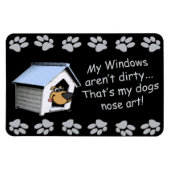 Funny Dog Comic - Nose Art Magneet (Horizontaal)