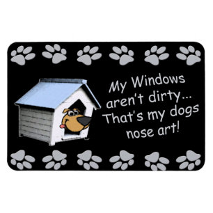 Funny Dog Comic - Nose Art Magneet