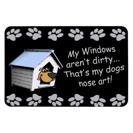 Funny Dog Comic - Nose Art Magneet (Horizontaal)