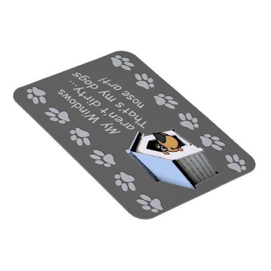 Funny Dog Comic - Nose Art Magneet (Rechterzijde)