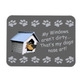 Funny Dog Comic - Nose Art Magneet (Horizontaal)