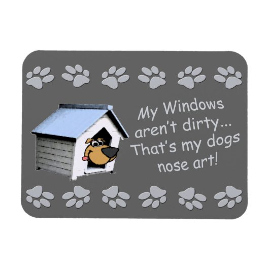 Funny Dog Comic - Nose Art Magneet (Horizontaal)