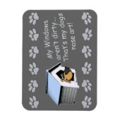 Funny Dog Comic - Nose Art Magneet (Verticaal)