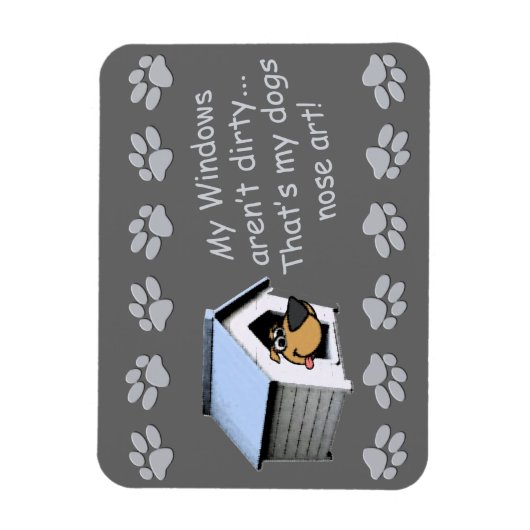 Funny Dog Comic - Nose Art Magneet (Verticaal)