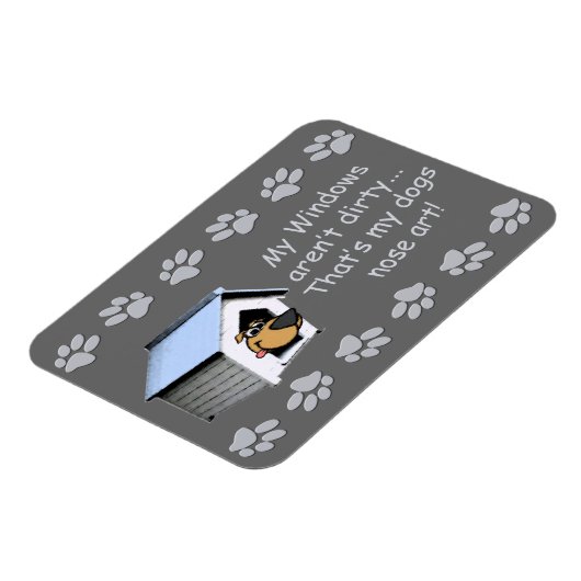 Funny Dog Comic - Nose Art Magneet (Linkerzijde)