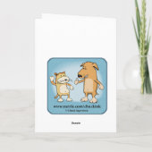 Funny Dog Costume Birthday Kaart (Achterkant)