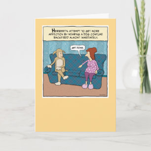 Funny Dog Costume Birthday Kaart