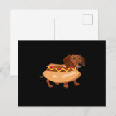 Funny Dog Dachshund Hot Dog Fast Food Briefkaart (Voorkant / Achterkant)