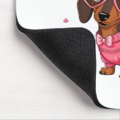 Funny Dog Dachshund Valentines Heart Dog Lover Men Muismat (Hoek)