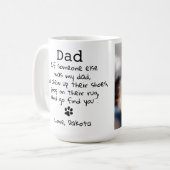 Funny Dog Dad Custom Pet Photo Fathers Day Koffiemok (Voorkant links)