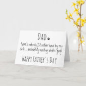 Funny Dog Dad Gepersonaliseerde Vaderdag Kaart (Gele Bloem)