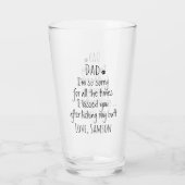 Funny Dog Dad Glas (Achterkant)