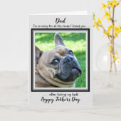 Funny Dog Dad - Happy Vaderdag - Papa Dog Foto Kaart (Gele Bloem)