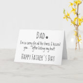 Funny Dog Dad Humor Gepersonaliseerde Vaderdag Kaart (Gele Bloem)