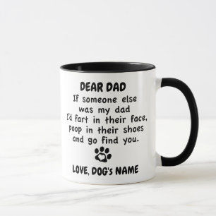 Funny Dog Dad met Custom Name and Photo Mok
