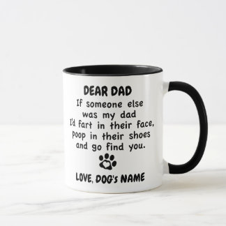 Funny Dog Dad met Custom Name and Photo Mok