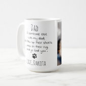 Funny Dog Dad Personalized Pet Photo Coffee Mok (Voorkant links)