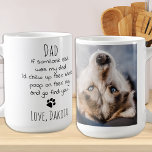 Funny Dog Dad Personalized Pet Photo Coffee Mok<br><div class="desc">Verrassend de Dog Pa deze vaderdag, zijn verjaardag of elke andere gelegenheid met deze super leuke en grappige mok van de hond pap. "Als iemand anders mijn vader was, kauw ik op hun schoenen, poep op hun tapijt en ga je zoeken!" Maakt een perfect cadeau van de hond! Personaliseer met...</div>