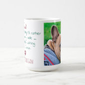 Funny Dog Dad Personalized Pet Photo Kerstmis Koffiemok (Center)