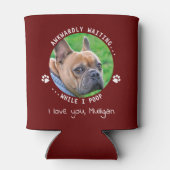 Funny Dog Dad Personalized Pet Photo Vaderdag Blikjeskoeler (Achterkant)