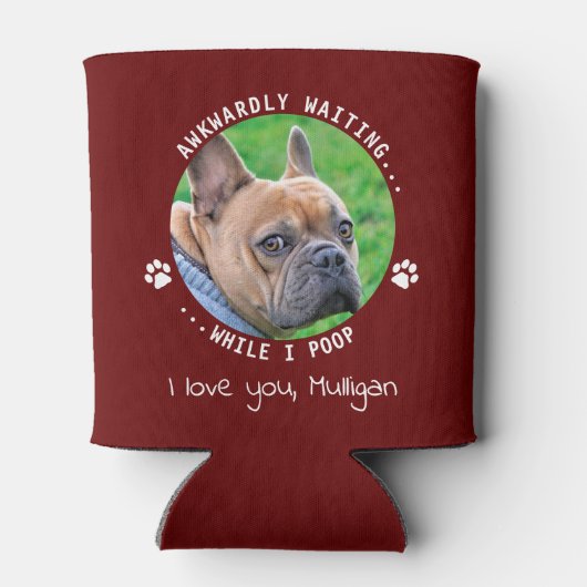 Funny Dog Dad Personalized Pet Photo Vaderdag Blikjeskoeler (Achterkant)