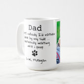 Funny Dog Dad Personalized Pet Photo Vaderdag Koffiemok (Voorkant links)