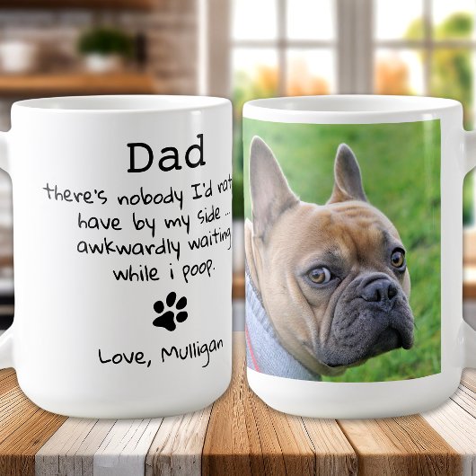 Funny Dog Dad Personalized Pet Photo Vaderdag Koffiemok