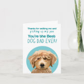 Funny Dog Dad Poedel Vaderdag Kaart (Voorkant)