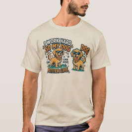 Funny Dog Dad T-shirt | "Ik Werk Hard Zodat Mijn H