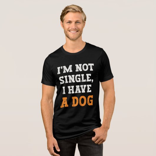 Funny Dog Dad Tri-Blend Shirt (Voorkant volledig)