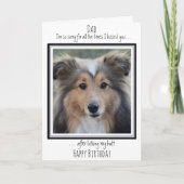 Funny Dog Dad Verjaardag Schattigee Dog Photo Card Kaart (Voorkant)