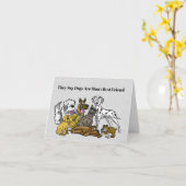 Funny Dog Day Wenskaart Kaart (Gele Bloem)