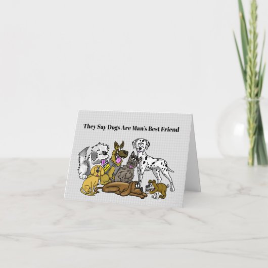 Funny Dog Day Wenskaart Kaart (Voorkant)