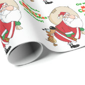 Funny Dog die kerstkerstkerstkerstkerstmis heeft Cadeaupapier (Rol Hoek)