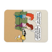 Funny Dog die Wine giet als hij niet poopt Magneet (Horizontaal)