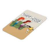 Funny Dog die Wine giet als hij niet poopt Magneet (Linkerzijde)