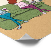 Funny Dog die Wine giet als hij niet poopt Poster (Hoek)