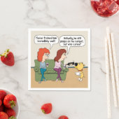 Funny Dog die Wine giet als hij niet poopt Servet (Insitu)