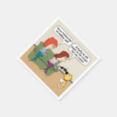 Funny Dog die Wine giet als hij niet poopt Servet (Hoek)