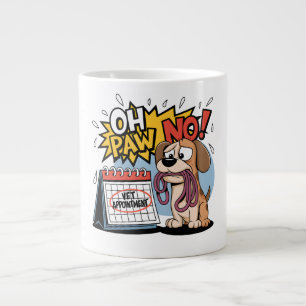 Funny Dog Dierenarts Afspraak Cartoon Grote Koffiekop