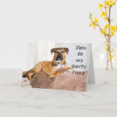 Funny Dog Dit is mijn partijfeest. Kaart (Gele Bloem)