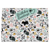 Funny dog doedle children's naadloze patroon groot cadeauzakje (Voorkant)