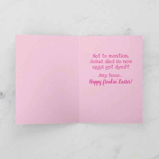 Funny Dog drukte uit als paaspaasmakerij Kaart (Binnen)