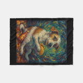 Funny Dog Eating Taco Graphic Art Design  Fleece Deken (Voorkant (Horizontaal))